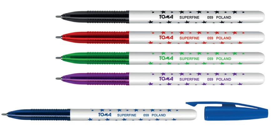 Długopis TOMA
SUPERFINE 059
w gwiazdki