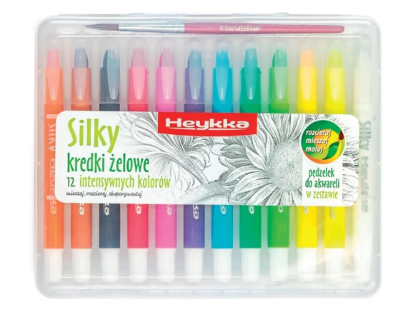 Kredki żelowe Silky
z pędzelkiem