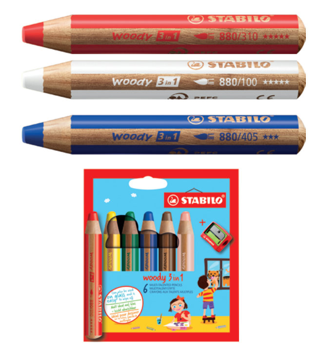 Kredki drewniane STABILO
woody 3 w 1 
