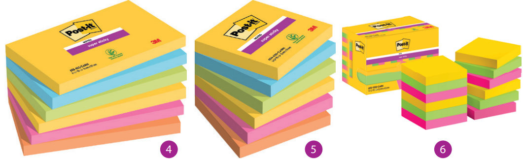 Karteczki samoprzylepne Post-it® Super Sticky kolekcja CARNIVAL