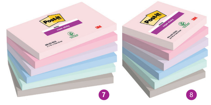 Karteczki samoprzylepne Post-it® Super Sticky kolekcja SOULFUL