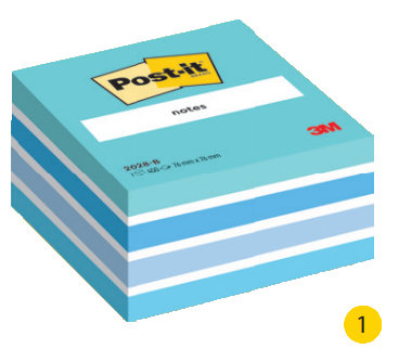 'Karteczki samoprzylepne
Post-it® w kostce''