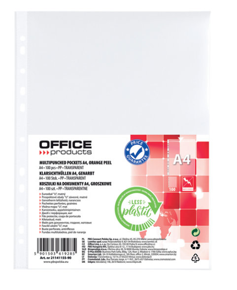 Koszulki na dokumenty OFFICE PRODUCTS, PP