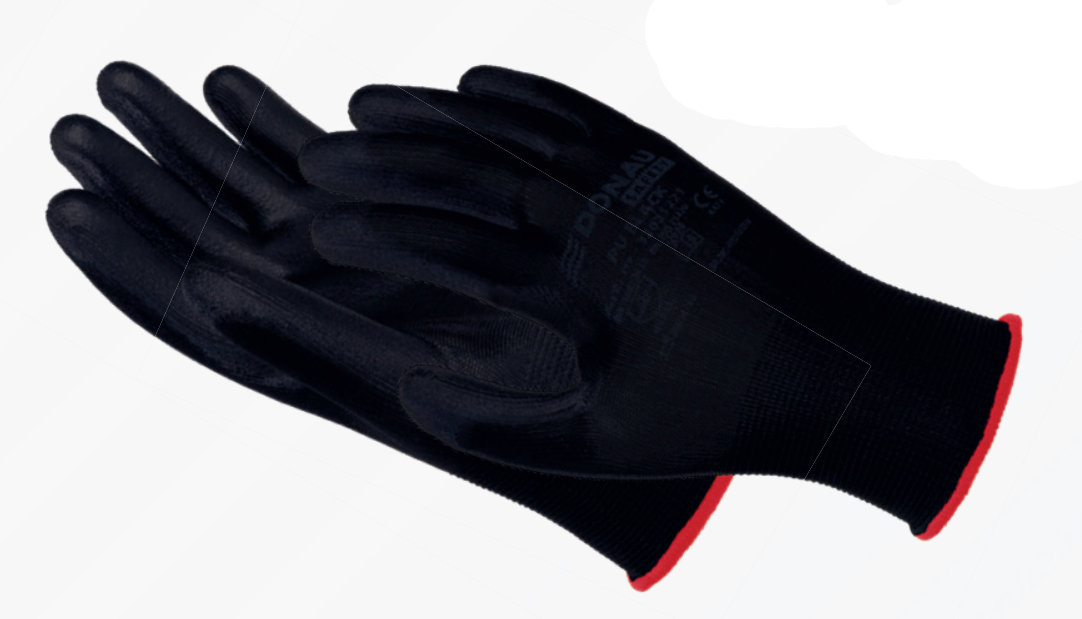 Rękawice Donau Safety PU BLACK
